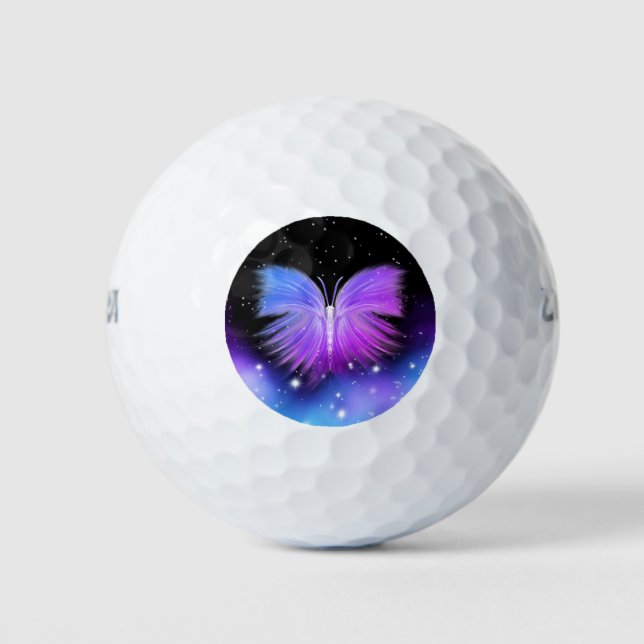 Pelotas De Golf Fantasía espacial Mariposa Cósmica (Anverso)