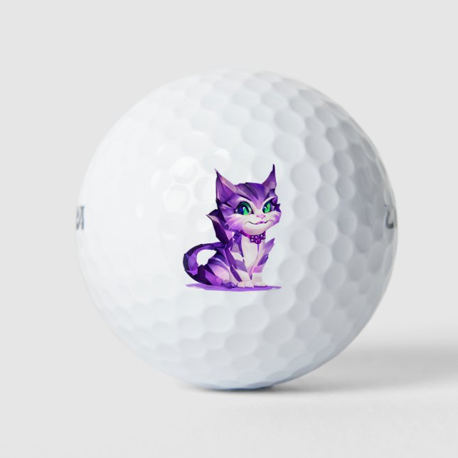 Pelotas De Golf Fantasy Cute Kawaii bebé gatito Cheshire (Anverso)