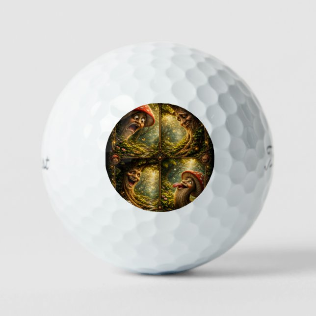 Pelotas De Golf Fantasy mischief, enchanted Forest premium golf ba (Anverso)