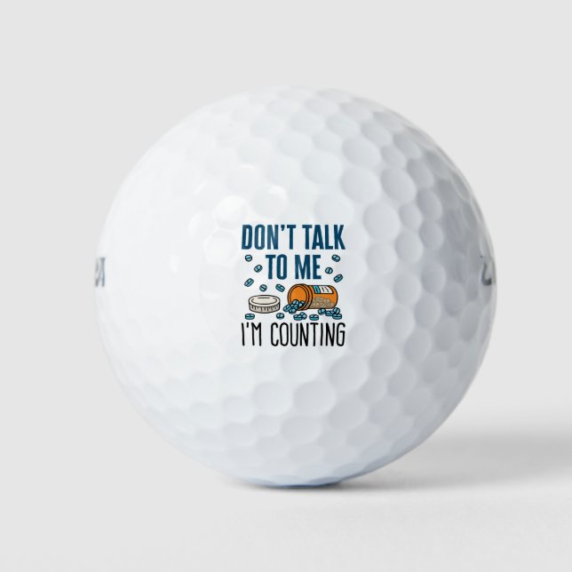 Pelotas De Golf Farmacy Tech no me hable, estoy contando (Anverso)