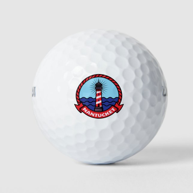 Pelotas De Golf Faro de Nantucket Maine (Anverso)