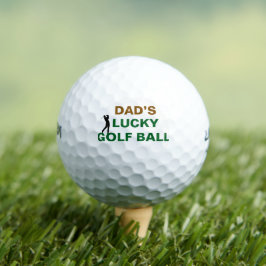 Pelotas De Golf Fathers Day Lucky Golf Dad Name Design