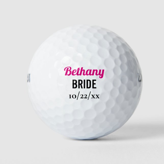 Pelotas De Golf Favor de Boda para Despedida de Soltera (Anverso)