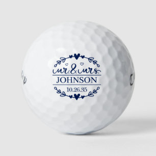 Pelotas De Golf Favor de boda para Sr. y Sra.