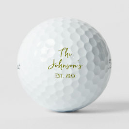 Pelotas De Golf Favor de boda personalizado con apellido de la par