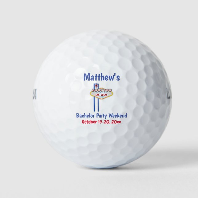 Pelotas De Golf Favor de viaje de fin de semana para despedida de  (Anverso)