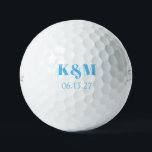 Pelotas De Golf Fecha de fin de semana del boda a recordar<br><div class="desc">Un diseño sencillo y moderno para las parejas y su cita especial. Genial por un gran favor o favor para conmemorar el evento. DM si tiene alguna solicitud de cambio de color. También son totalmente personalizables si selecciona otras opciones bajo las entradas de personalización. ¡Gracias por visitar mi tienda Zazzle!...</div>