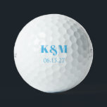 Pelotas De Golf Fecha de fin de semana del boda a recordar<br><div class="desc">Un diseño sencillo y moderno para las parejas y su cita especial. Genial por un gran favor o favor para conmemorar el evento. DM si tiene alguna solicitud de cambio de color. También son totalmente personalizables si selecciona otras opciones bajo las entradas de personalización. ¡Gracias por visitar mi tienda Zazzle!...</div>