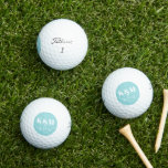 Pelotas De Golf Fecha de fin de semana del boda para recordar las<br><div class="desc">Un diseño sencillo y moderno para las parejas y su cita especial. Genial por un gran favor o favor para conmemorar el evento.</div>