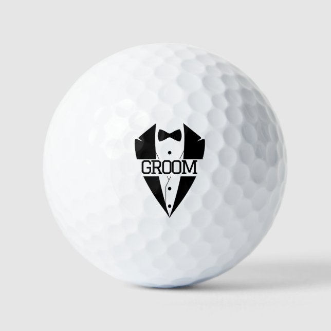 Pelotas De Golf Fecha del nombre de pareja de la pareja de la boda (Anverso)