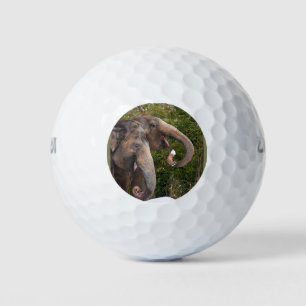 Pelotas De Golf Felices sonrientes adorables elefantes jugando en