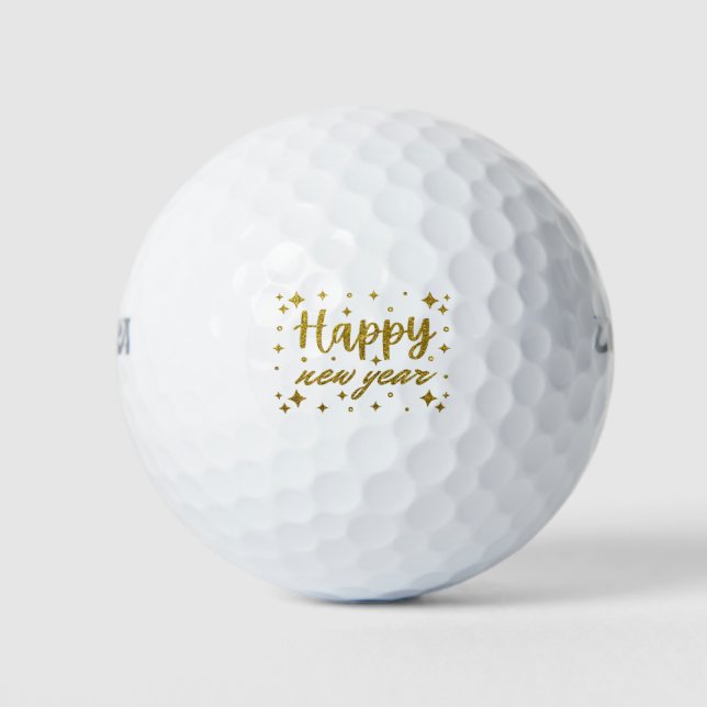 Pelotas De Golf Feliz Año Nuevo (Anverso)