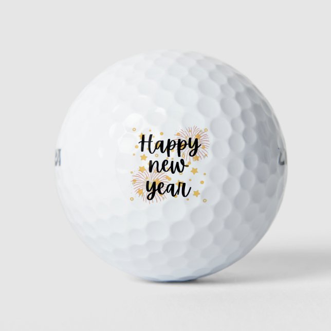 Pelotas De Golf Feliz Año Nuevo (Anverso)