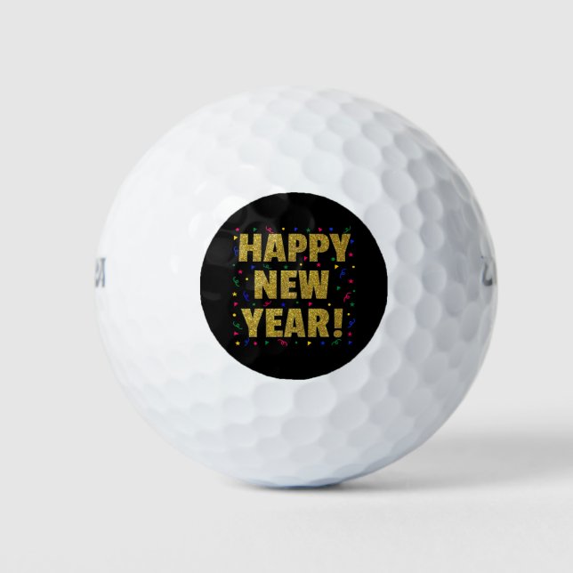 Pelotas De Golf Feliz Año Nuevo (Anverso)