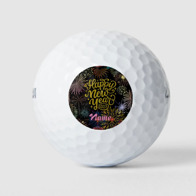 Pelotas De Golf Feliz Año Nuevo 2023 Thunder_Cove (Anverso)