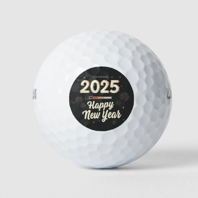Pelotas De Golf Feliz Año Nuevo 2025 (Anverso)