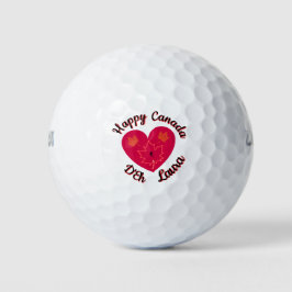 Pelotas De Golf Feliz Canadá D'Eh Corazón, Rana, Hojas de arce