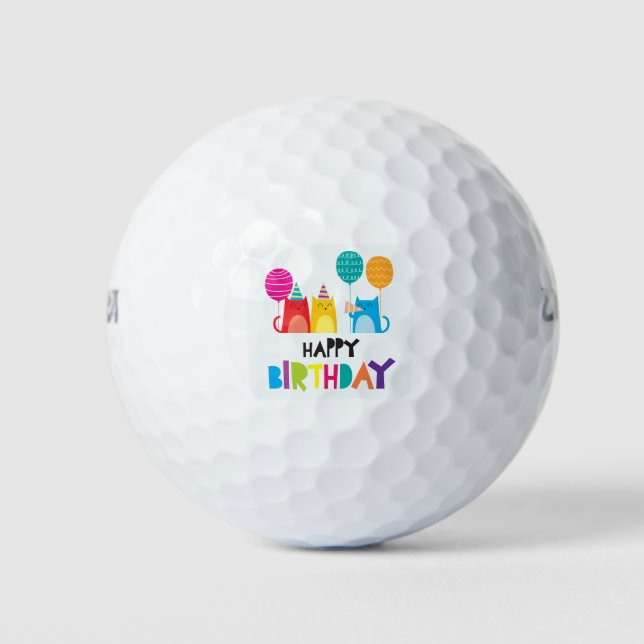 Pelotas De Golf Feliz cumpleaños (Anverso)