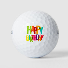 Pelotas De Golf Feliz cumpleaños