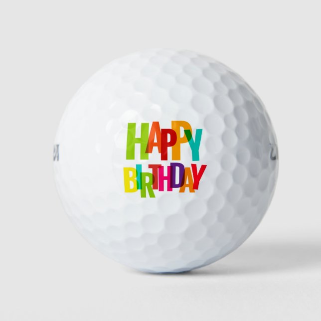 Pelotas De Golf Feliz cumpleaños (Anverso)