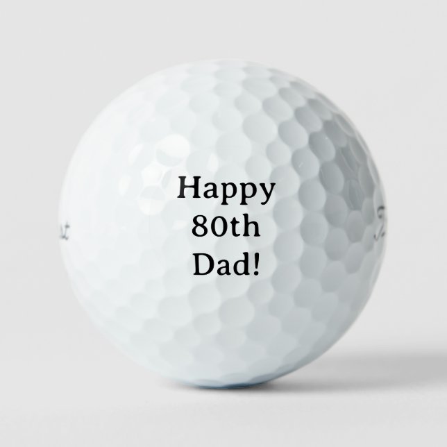 Pelotas De Golf Feliz cumpleaños 80 a papá (Anverso)
