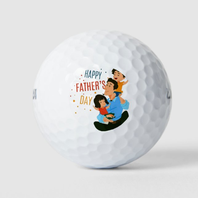 Pelotas De Golf Feliz cumpleaños con la familia (Anverso)