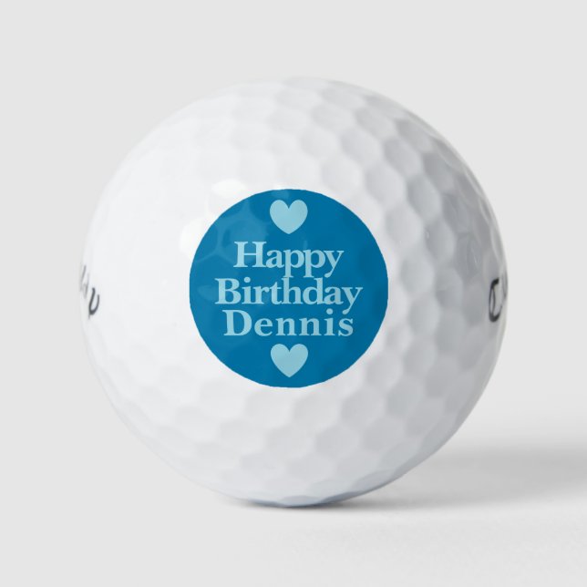 Pelotas De Golf Feliz cumpleaños #Dennis Golf ball (Anverso)