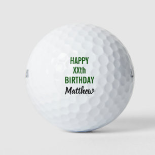 Pelotas De Golf Feliz cumpleaños Golfer Typografía moderna