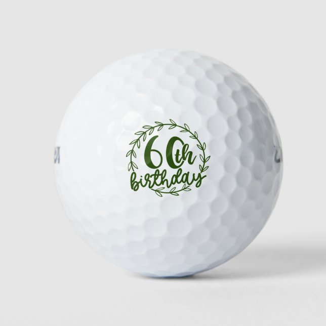 Pelotas De Golf Feliz cumpleaños número 60 (Anverso)