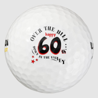 Pelotas De Golf Feliz cumpleaños número 60