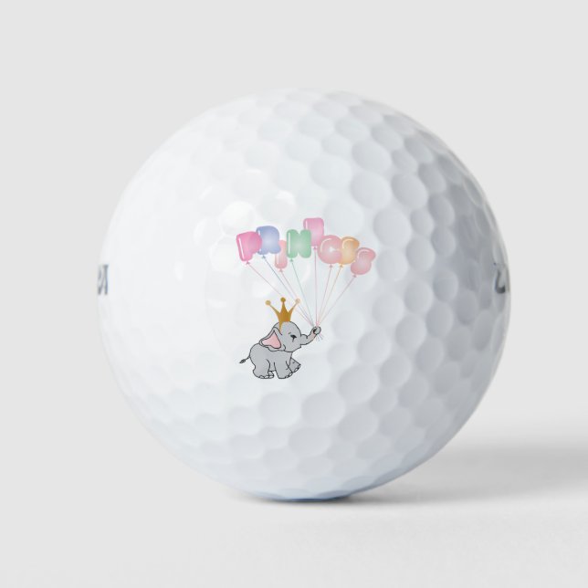 Pelotas De Golf Feliz cumpleaños Princesas Imágenes de bebé elefan (Anverso)