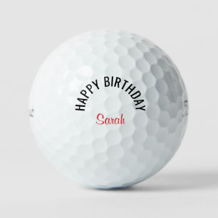 Pelotas De Golf Feliz Cumpleaños Rojo Título Titleist