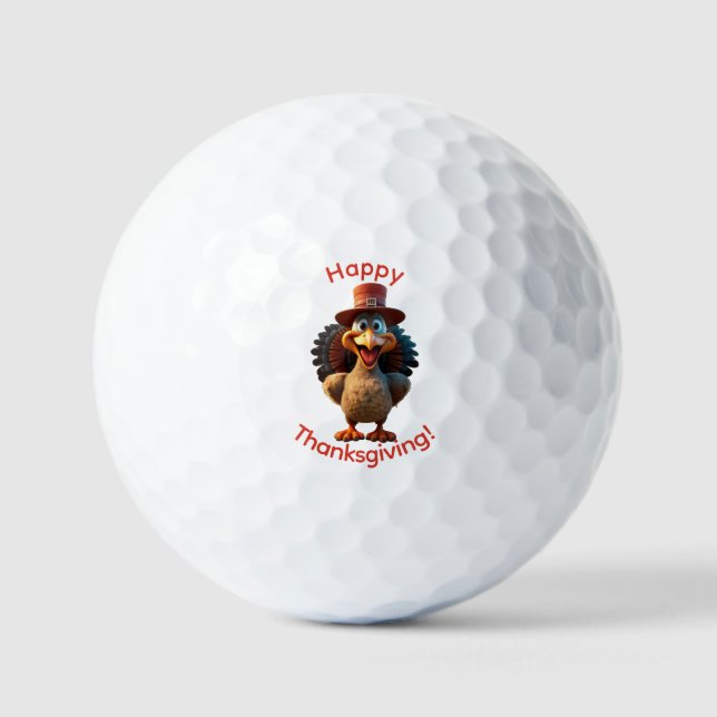 Pelotas De Golf Feliz Día de Acción de Gracias (Anverso)