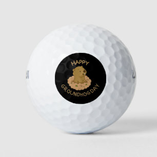 Pelotas De Golf Feliz Día de la Marmota