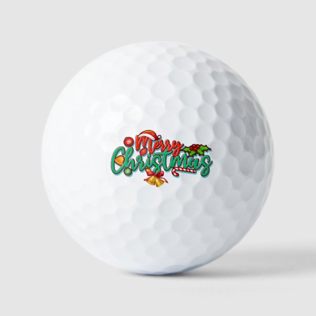 Pelotas De Golf feliz día de navidad (Anverso)