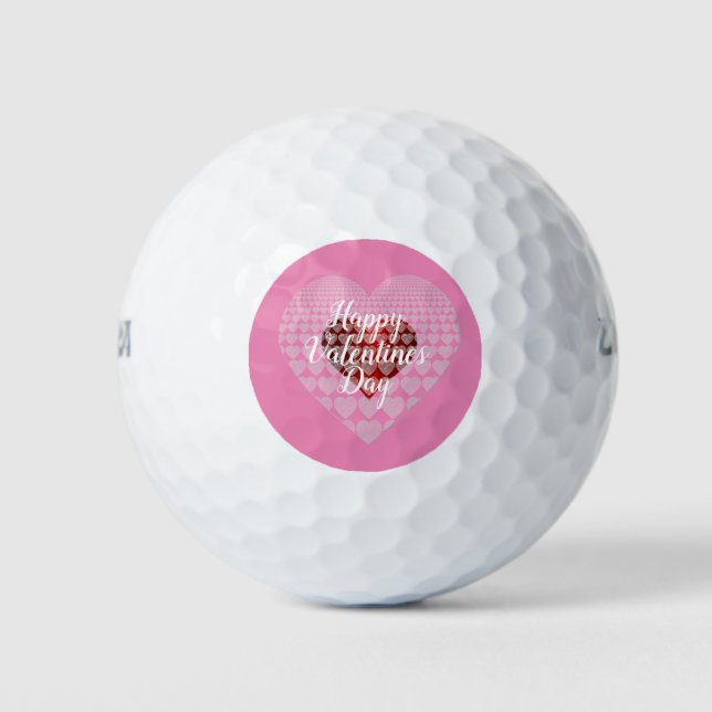 Pelotas De Golf Feliz Día de San Valentín (Anverso)
