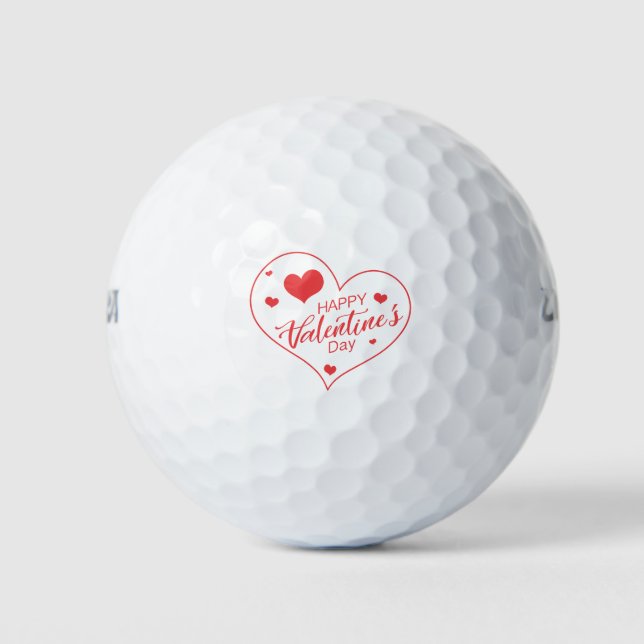Pelotas De Golf Feliz Día de San Valentín (Anverso)