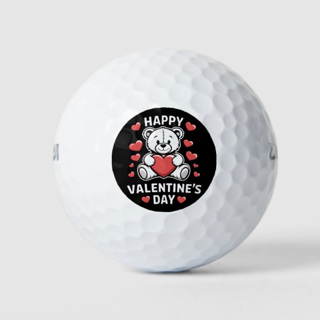 Pelotas De Golf Feliz Día de San Valentín (Anverso)