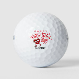 Pelotas De Golf Feliz Día de San Valentín al golf con amor