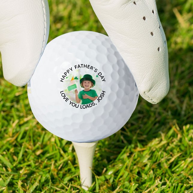 Pelotas De Golf Feliz Día del Padre, amor, foto personalizada (Subido por el creador)