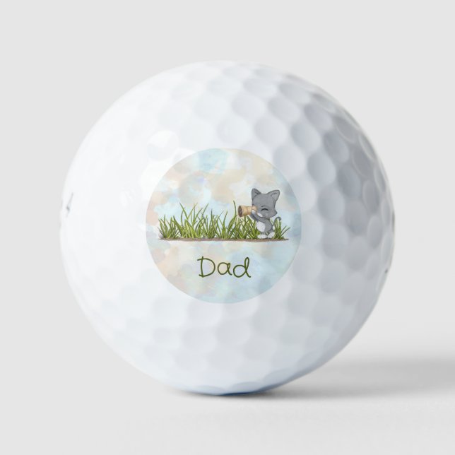 Pelotas De Golf Feliz Día del Padre Gracioso (Anverso)
