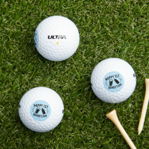 Pelotas De Golf Feliz Día del Primer Padre arte verbal