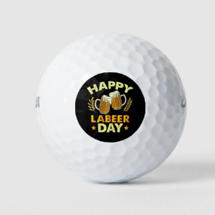 Pelotas De Golf Feliz Día del Trabajo Sarcástico Partido de Cervez