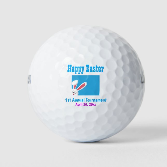 Pelotas De Golf Feliz Día Internacional del Torneo Azul (Anverso)