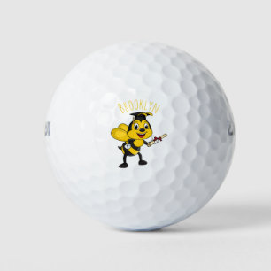 Pelotas De Golf Feliz graduación de abejas personalizados