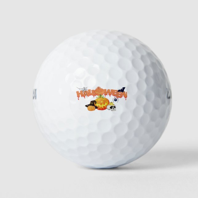 Pelotas De Golf Feliz Halloween (Anverso)
