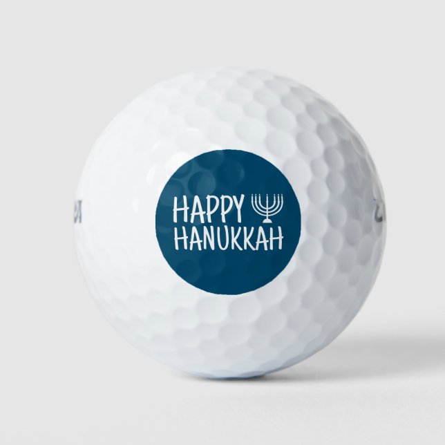 Pelotas De Golf Feliz Hanukkah (Anverso)