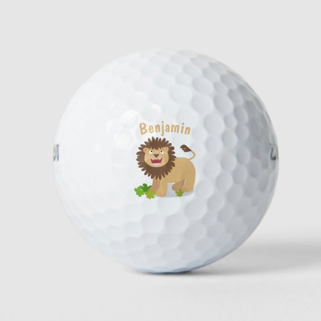 Pelotas De Golf Feliz ilustracion personalizado ruidoso (Anverso)