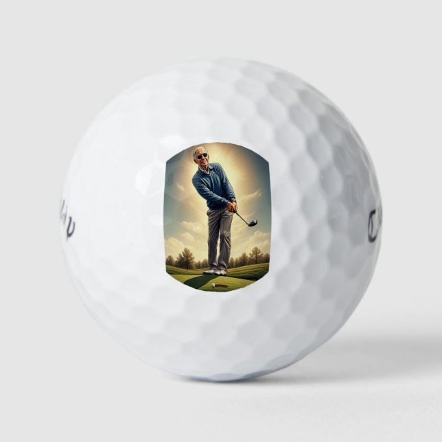 Pelotas De Golf Feliz Joe Biden  (Anverso)