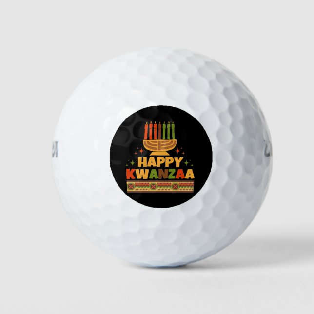 Pelotas De Golf Feliz Kwanzaa (Anverso)